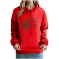 thumbnail image 4 of VBTAPA Women's St Patrick's Day Hooded Sweatshirt Lucky Clover Graphic Print Casual Irish Pullover Hoodies with Kangaroo Pocket Red S, 4 of 5
