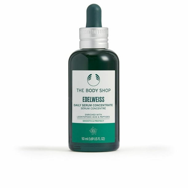 Suero Concentrado Diario Edelweiss The Body Shop 50ml Vegan que Hidrata y Refresca la Piel