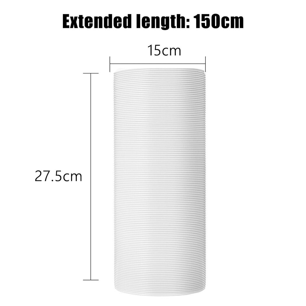 Yannee 1.5M Exhaust Hose Vent Steel Wire for Portable Air Conditioner 6 inch Diameter
