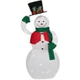 thumbnail image 5 of Northlight LED Lighted and Animated Tipping Hat Snowman Outdoor Christmas Figure - 36" - Warm White, 5 of 9