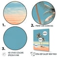 thumbnail image 3 of Designart "Serene Pearl Paradise On A Deserted Island" Palms & Palm Trees Floater Framed Wall Art Prints, 3 of 5