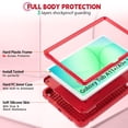 thumbnail image 2 of AVAWO Shockproof Case for Samsung Galaxy Tab A11+ Plus 11 inch 2026 with Built-in Kickstand, 3 Layers Heavy Duty Protection Cover for Galaxy A11+/A9+ 10.9, Red, 2 of 11