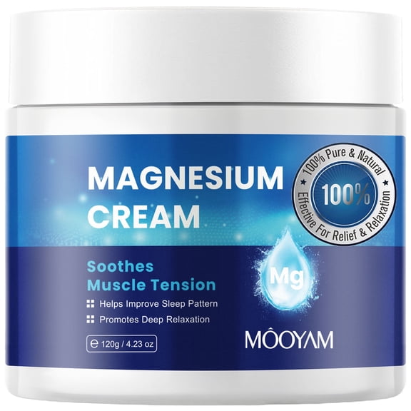 Mooyam Magnesium Cream,Magnesium Lotion Enriched with Lavender, Vitamin E,Improve Sleep Quality,Topical Magnesium Oil Cream for Feet, Legs or Arms 4.23oz