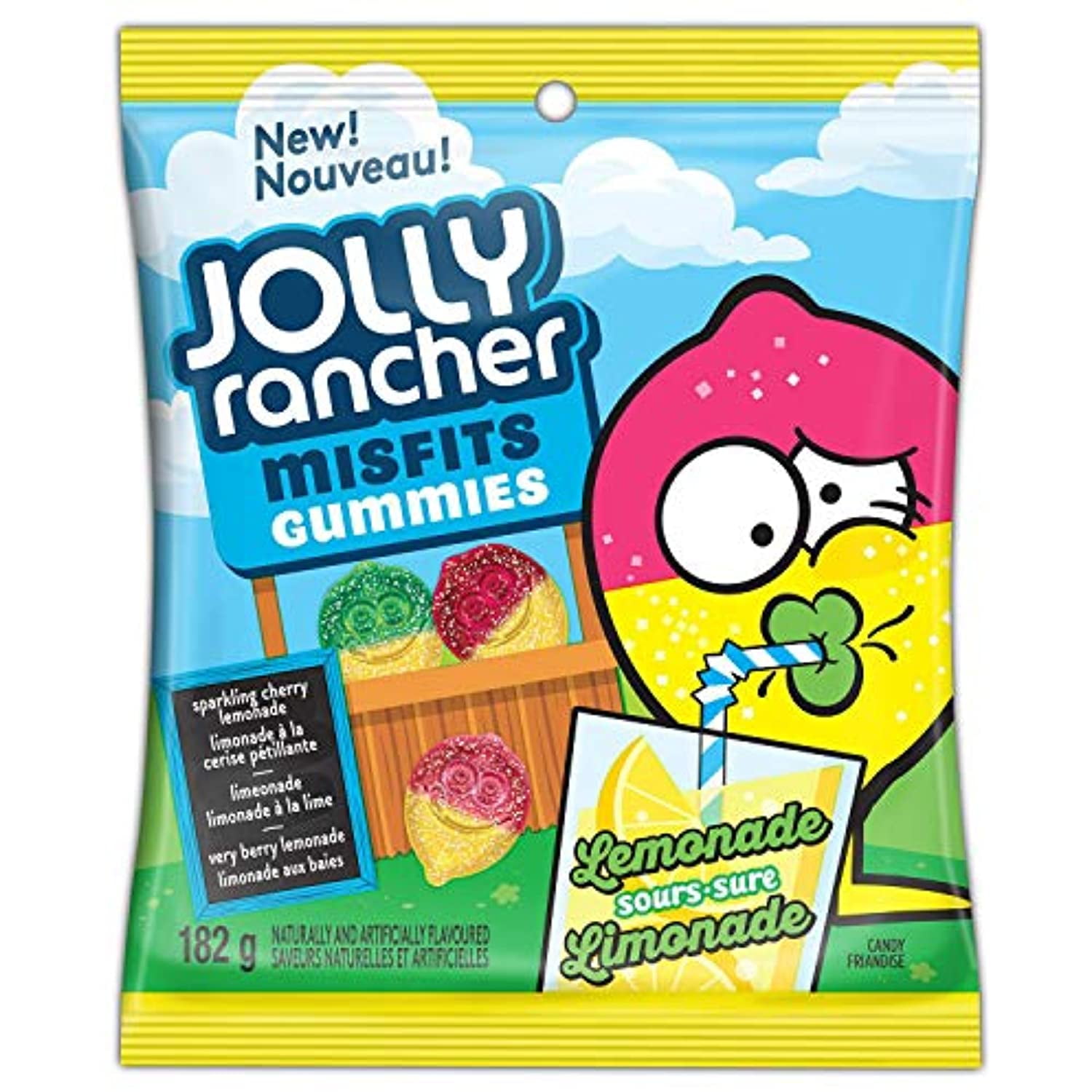 Jolly Rancher Misfits Lemonade Sours Peg Bag, 182G/6.4 Oz, Imported