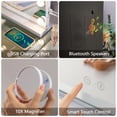 thumbnail image 5 of Spaco Vanity Mirror with Lights, Bluetooth Speaker, 15 LED Bulbs, USB Charging, 3 Color Modes, White+Silver, 5 of 7