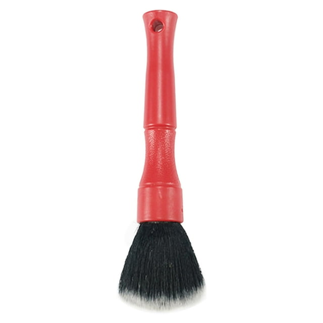 S SERENABLE Detailing Brush Comfortable Handle Auto Duster Brush for Engine Bay , Short Red