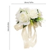 thumbnail image 3 of CaiYueKe Wedding Bouquets for Bride - Realistic Silk Flowers Artificial Roses, 9.4 Inch Bridesmaid Bouquet for Ceremony, Church, Anniversary, and Home Decoration, 3 of 7