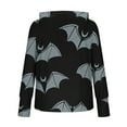 thumbnail image 3 of Women's Halloween Printed Hooded Sweatshirt Long Sleeved Ghost Pumpkin Witch Print Tees Halloween Party Sweatshirt, 3 of 4