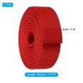 thumbnail image 2 of Unique Bargains Ceintures de Classement Colorées Taekwondo 7.9 Pieds, Polyester / Coton Hommes Femmes Pro pour Compétition, Rouge 2 Pack, 2 of 5
