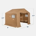 thumbnail image 2 of Best Choice Products 10x8ft Outdoor Fabric Storage Shed, Steel Frame, Dual Roll-Up Zipper Doors, Window - Tan, 2 of 8