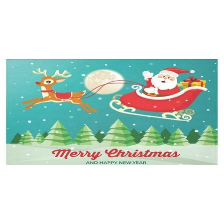 Snowman Vinyl Tablecloth MYPOP Merry Christmas Snowflake Love Cotton Linen Tablecloth Sets 60x120 Inches - A Snowman Holding A Broom Desk Sofa Table Cloth Cover for Party Decor ()