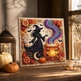 thumbnail image 3 of Halloween Diamond Painting Kit, Diy Halloween Witch With Bubbling Cauldron Diamond Painting Kit, Halloween Witch Pearl Art Craft Kit for Halloween Wall Decor, Home Display and Halloween Gifts, 3 of 5