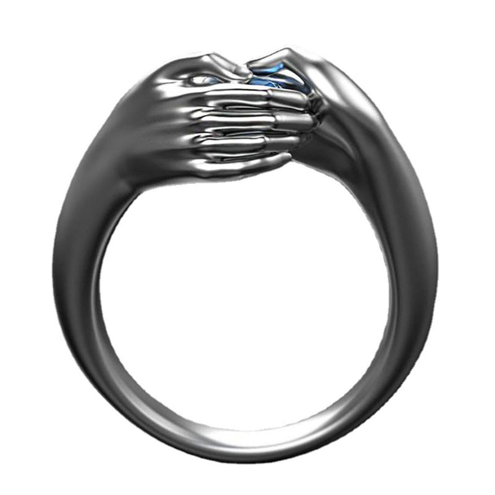 1PC Fashion Blue Zircon Charm Wedding Ring Love Jewelry Size 7,8,9,10,11 for Men