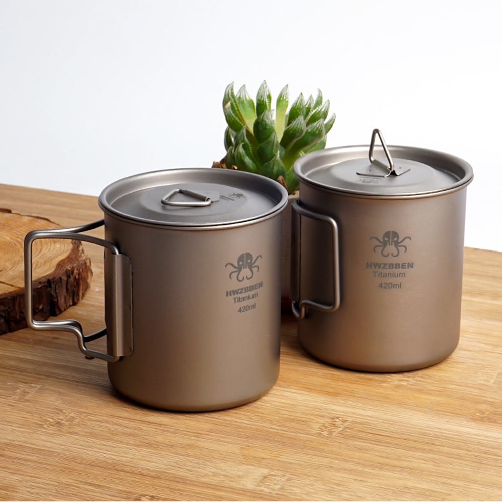 équipement Plein Air Mug Titane GRITR Titankup 450 Ml - Léger Et Multifonction Pour Camping Et Randonnée Tasse Titane