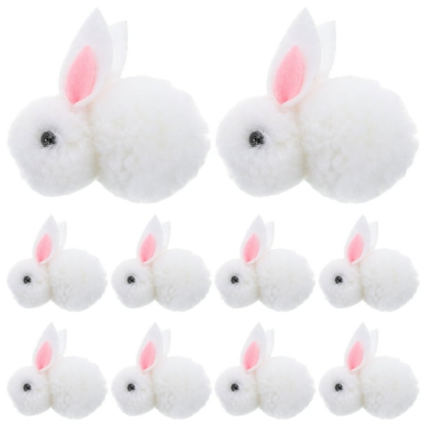 BRIGHTFUFU 20 piezas de aros para el cabello, accesorios para el cabello, dijes para hacer aros, dijes de conejo, dijes para hacer pinzas para el cabello, dijes para aros para el cabello