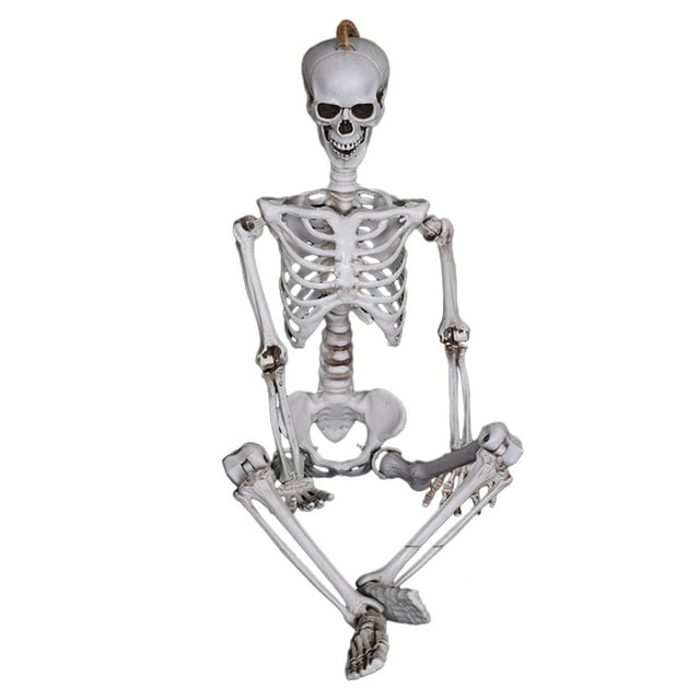 35 Inches Halloween Skeleton Prop For Spooky House Decoration Simulation Skull Ghost Trick B
