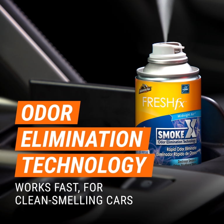 car bomb for cigarette smoke Armor All FRESH fx Smoke X Rapid Odor Eliminator – Midnight Air Scent (2  ounces)