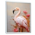thumbnail image 2 of Designart "Pink Flamingo Paradise Elegance III" Animals Flamingo Floater Framed Wall Decor, 2 of 5