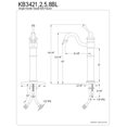 thumbnail image 4 of Kingston Brass KB3425BL Single Handle Vessel Sink Faucet with Optional Cover Plate, 4 of 4
