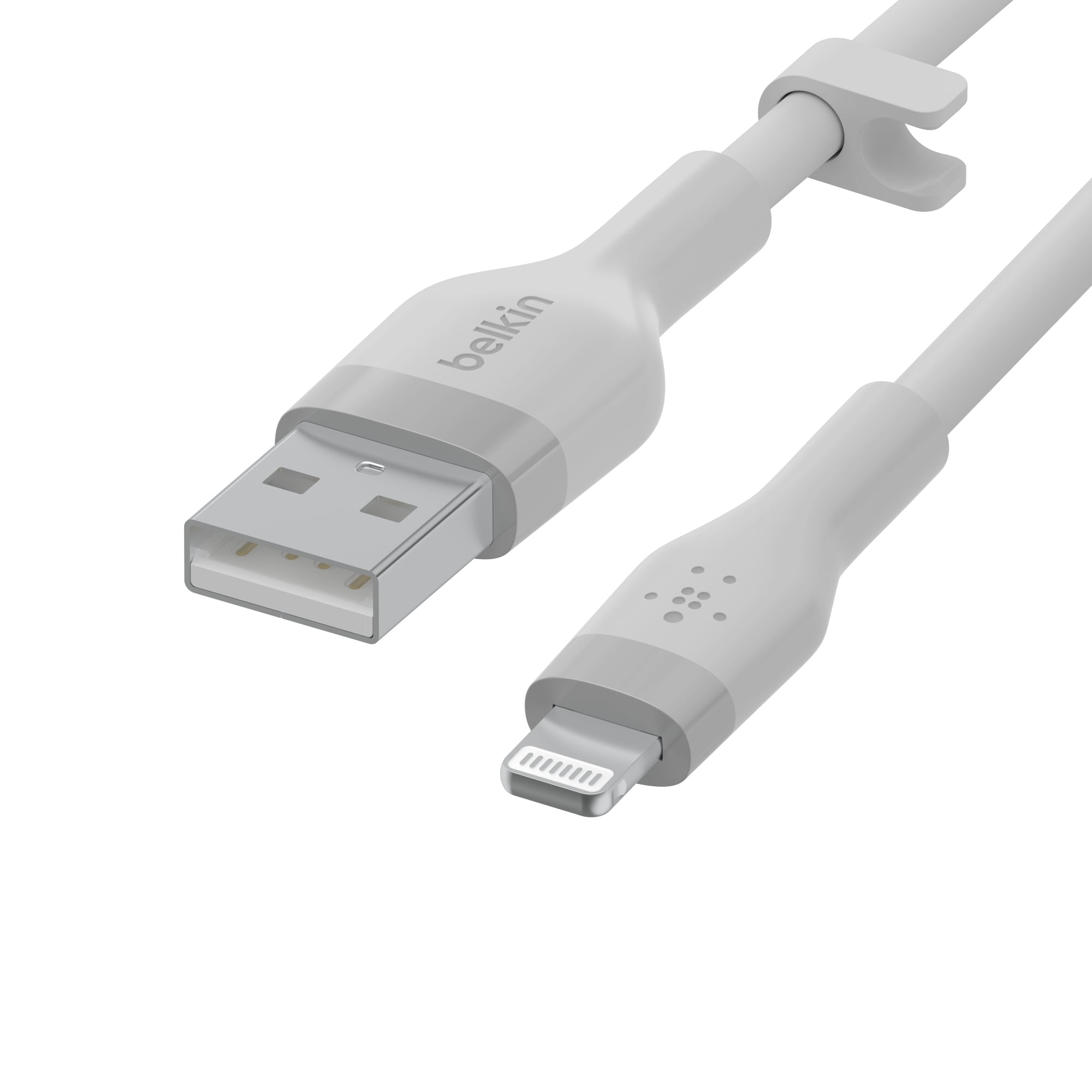 Ladekabel Flexible, USB-C - Lightning, 1,5 m, Silikon, für iPhone, Schw.