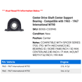 thumbnail image 2 of Center Drive Shaft Center Support Bearing - Compatible with 1965 - 1967 International M700 1966, 2 of 2