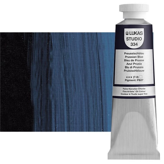 LUKAS Studio Professional Oil Color Paint High Pigment Professional Artist Paint - 37 ml Tube - Prussian Blue