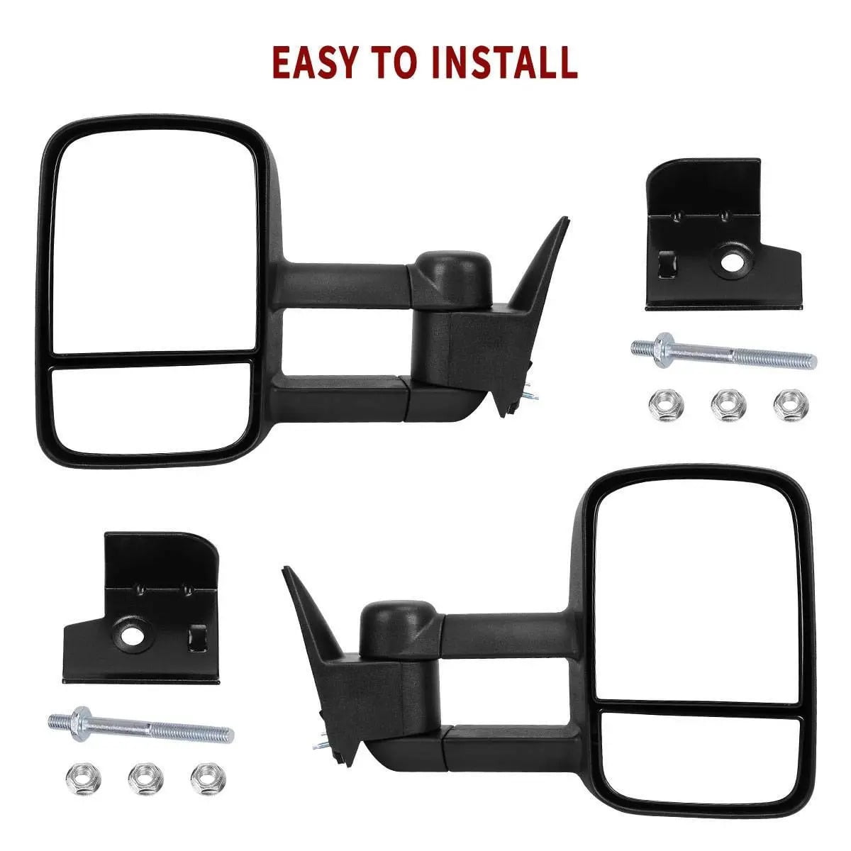 Ledkingdomus Power Side Towing Mirrors For 1988-1998 Chevy GMC C/K 1500 2500 3500 Truck Pair