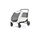 thumbnail image 4 of PYY All-Terrain Dog Stroller Wagon for Large/Medium Pets – Dual Entry, One-Foot Brake, Breathable Mesh, Collapsible, Supports Up to 176 lbs, Ideal for Senior Dogs, 4 of 8