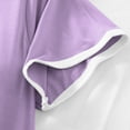 thumbnail image 7 of Nightgown For Women Casual Solid Color Round Neck Mid Calf Sleepwear Soft Cozy Lightweight Modal Homewear Dress Purple L, 7 of 7