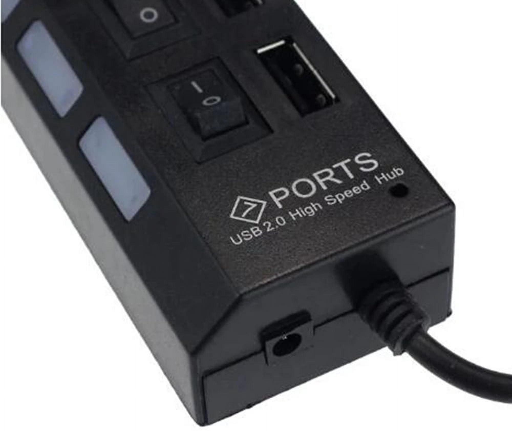 7 Ports USB 2.0 Hub USB Hub Multi USB Splitter Hub Use Power Adapter 4/7 Port Multiple Expander ,Fast Charging Devices
