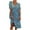 Blue dresses for women 2023, variant on Wycnly Dresses for Women Vintage Beach Boho Loose High Waist Tunic Midi Sundress V-Neck Short Sleeve Floral Print Summer Knee-Length Formal Dress Blue XL