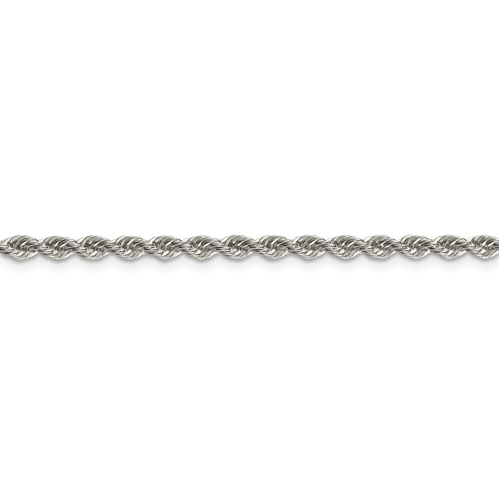 Auriga 925 Sterling Silver 3mm Solid Rope Chain Anklet 9inch for Women