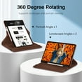 thumbnail image 2 of Fintie Rotating Case for Samsung Galaxy Tab S10 Lite/ S10 FE/ S9 FE 5G 10.9 Inch/Tab S9 11 Inch with S Pen Holder, 360 Degree Swiveling Stand Cover Auto Sleep/Wake, Brown, 2 of 8
