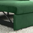 thumbnail image 3 of 55" Loveseat Sofa Bed with 2 Detachable Arm Pockets, Convertible Sleeper Sofa Bed Couch with Pull Out Bed, 2 Pillows and Living Room Adjustable Backrest, Grid Design Armrests (Green), 3 of 11