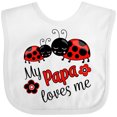 thumbnail image 3 of Inktastic My Papa Loves Me with Cute Ladybugs Boys or Girls Baby Bib, 3 of 4