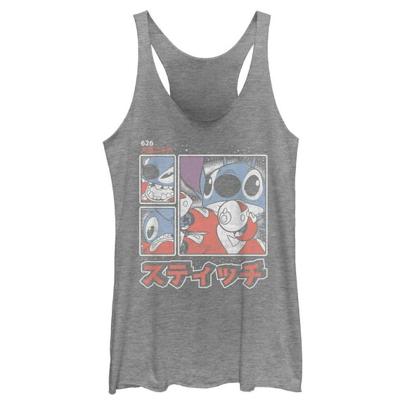 Womens Lilo & Stitch Comic Book Panels Racerback Tank