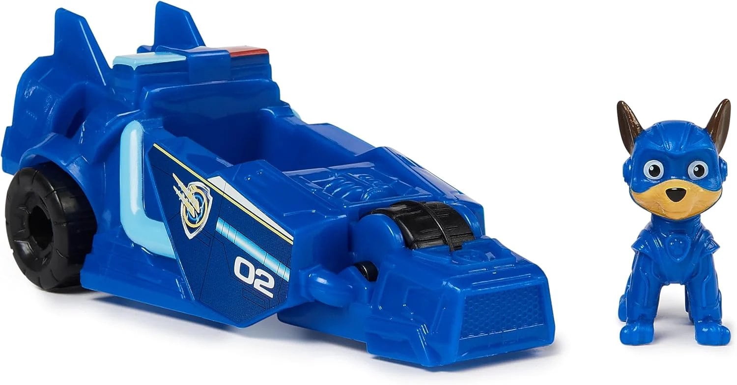 PAW Patrol The Mighty Movie Chase Mini Cruiser with 1 Chase Figurine and 1 Vehicle Official Movie Toy, Ages 3+, Perfect for Fans and Collectors