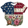 thumbnail image 4 of MEICHEN Womens Independence Day Patriotic Tops 250th Anniversary Short Sleeve Blouses 1776-2026 Crewneck T Shirts 4th of July Graphic Tees, 4 of 4