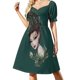 thumbnail image 1 of Vestido de manga corta de elfo del bosque, elegantes vestidos de mujer para boda, elegantes vestidos de fiesta para mujer, vestido largo, 1 of 7