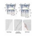 thumbnail image 6 of Blue Eucalyptus Leaves Kitchen Curtain and Valance Set 3 Pieces,Rod Pocket Short Tier Curtains 24 Inch Length,Summer Botanical Watercolor Swag Topper Small Window Treatment for Cafe Bathroom Bedroom, 6 of 6