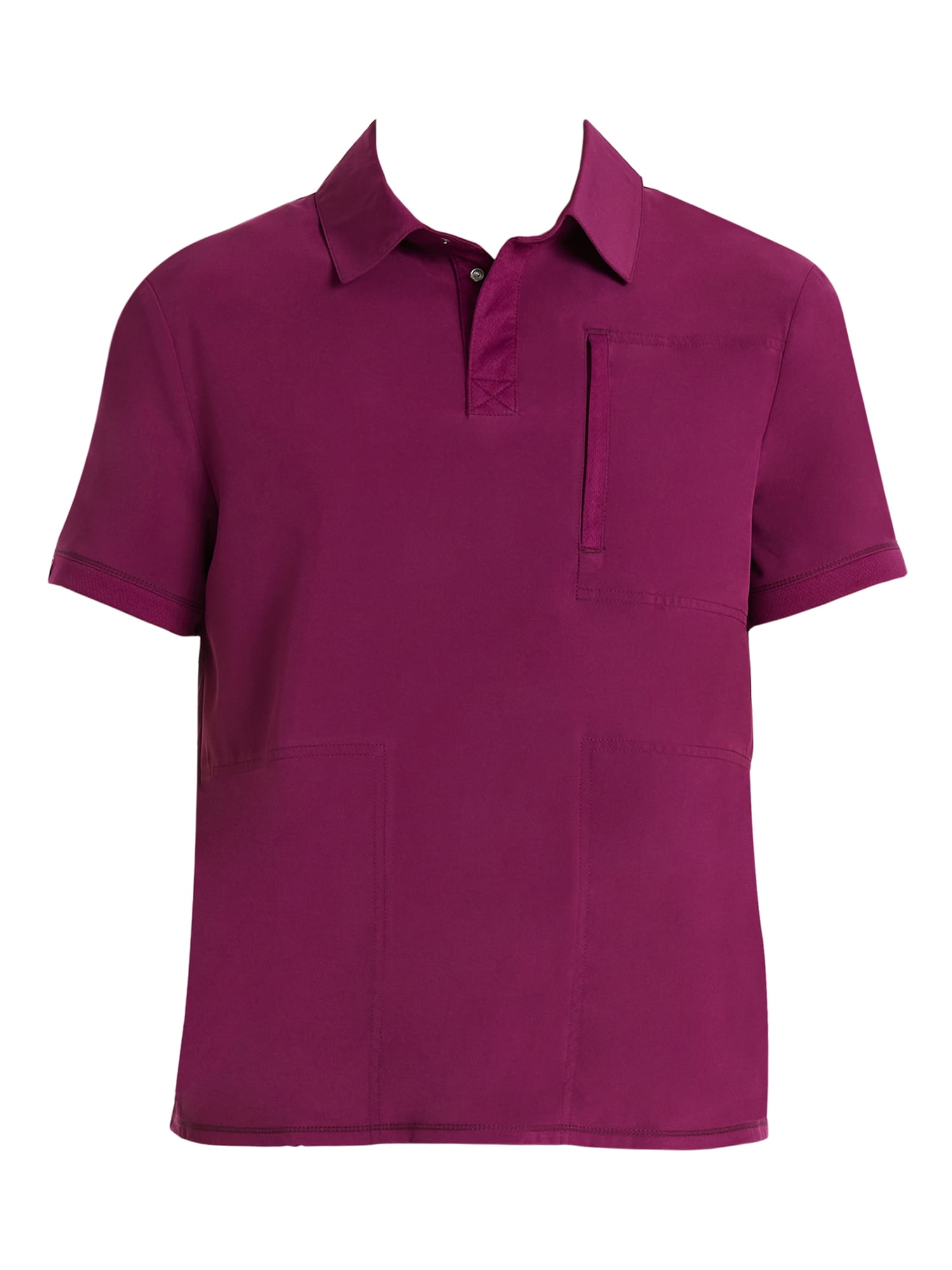 Scrubstar Men's Premium Performance Stretch Polo Scrub Top, Sizes XS-3XL