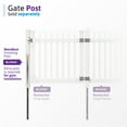 thumbnail image 6 of 4ft H x 4ft W (1 Gate) No Dig WamBam Nantucket Gate Kit, White Vinyl Picket Yard Fence Gate with Hardware Included for Nantucket Fence Kit, Durable Outdoor Gate for Yard or Garden, BL19102, 6 of 15