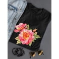thumbnail image 3 of Bright Red Rose Illustration T-Shirt Women -Image by Shutterstock, Female x-Large, 3 of 4