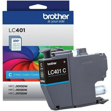Brother LC401CS Original Standard Yield Inkjet Ink Cartridge - Single Pack - Cyan - 1 Pack - 200 Pages | Bundle of 5 Each