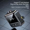 thumbnail image 4 of Cateissary Transmisor de plástico compatible con Bluetooth inalámbrico DC 5V luz indicadora antideslizante 10m caja de sonido adaptador receptor de Cables de audio/vídeo, 4 of 6