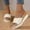 White, variant on AXXD Beige Comfortable Sandals for Women Flat Summer Beach Mothers Day