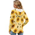 thumbnail image 2 of DISNIMO Bee Sunflower Printed Sweatshirts for Women Waffle Hoodies Long Sleeve Pullover Tops Trendy Sweatshirts for Daily Wear, 2XL, 2 of 7