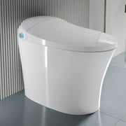 Horow Smart Toilet with Heated Seat, Automatic Power Flush Tankless,Ceramic One Piece Toilets no bidet