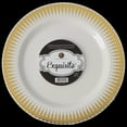 thumbnail image 2 of Exquisite Cream/Gold Radial Wedding & Party Dinnerware Disposable Plastic Plates 10.25" 40 Pack, 2 of 8