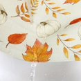 thumbnail image 5 of Fall Placemats Set of 6 Orange Maple Leaf White Pumpkin Farmhouse Harvest Autumn Table Mat Thanksgiving Seasonal Linen Style Waterproof Kitchen Dining Table Decoration Indoor Outdoor 12x18 Inch, 5 of 6